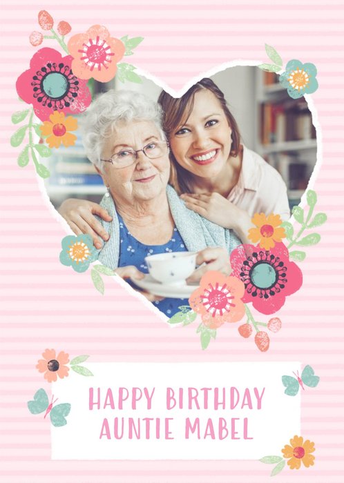 Photo Upload Birthday Card - Auntie