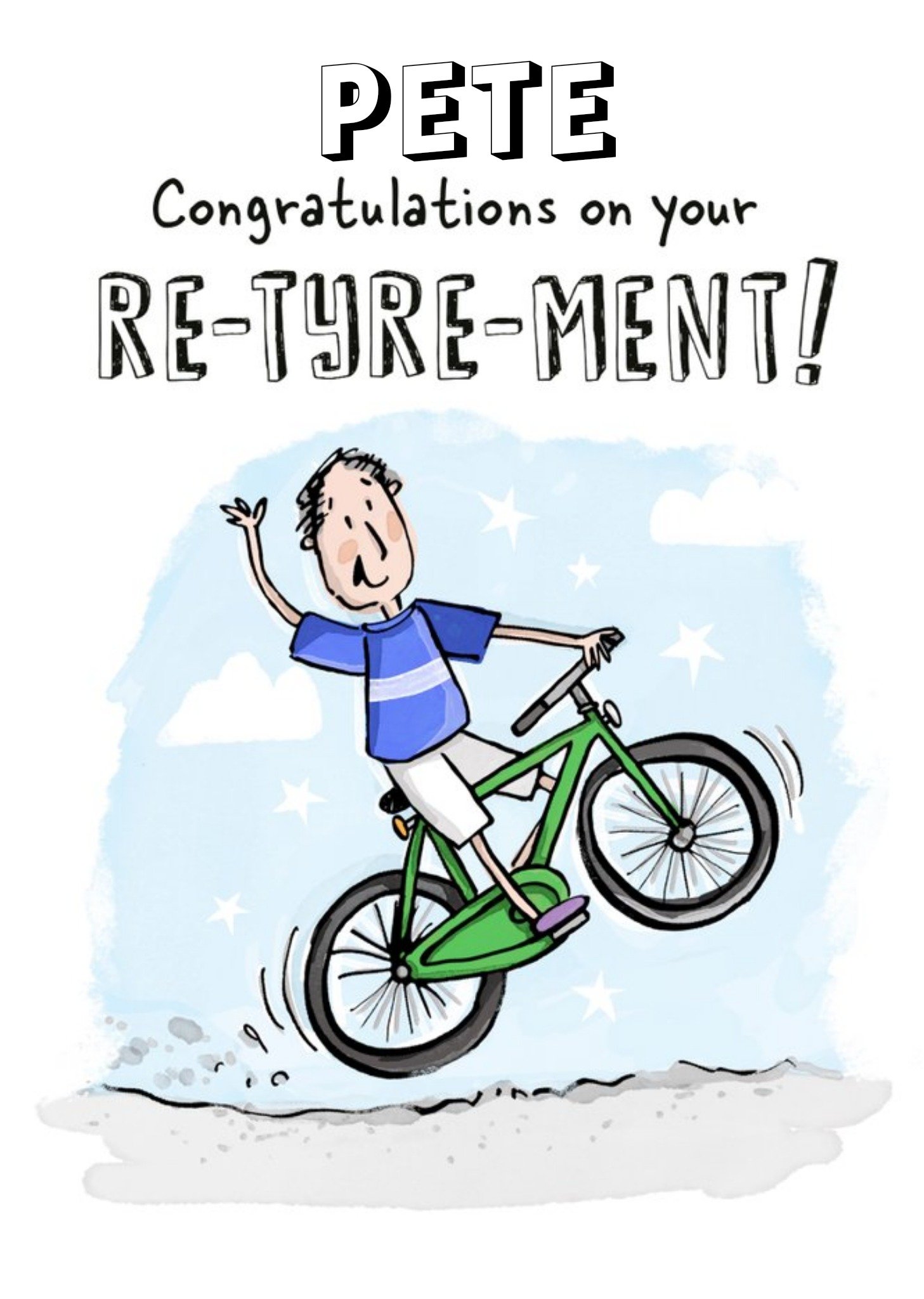 Good Sport Illustrated Bike Re-Tyre-Ment Card Ecard