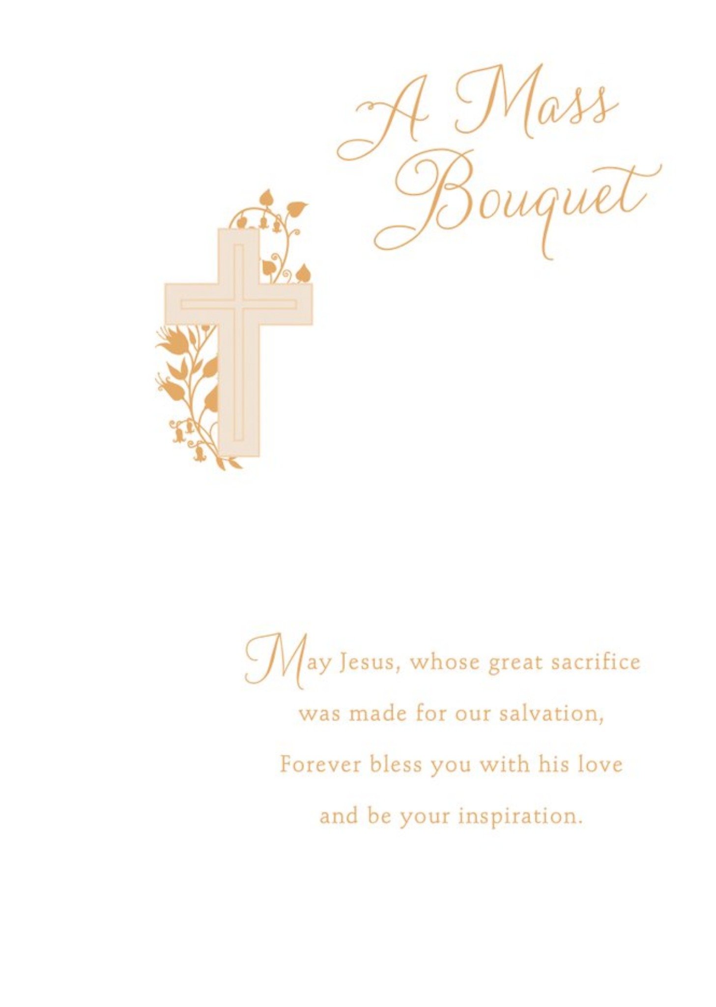 Illustration Of A Holy Cross On A White Background Sympathy Card