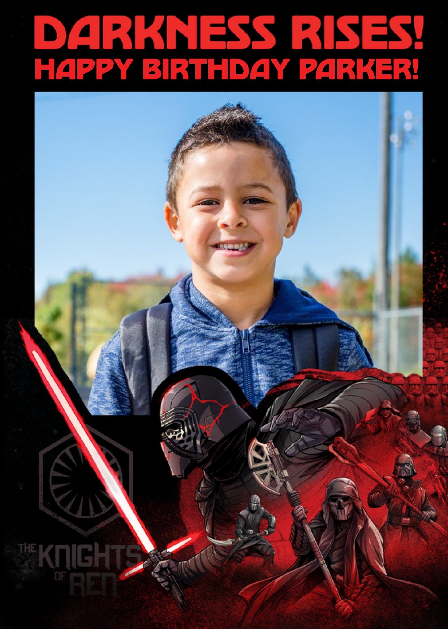 Disney Star Wars Episode 9 The Rise Of Skywalker Kylo Ren Dark Side Personalised Photo Upload Birthd