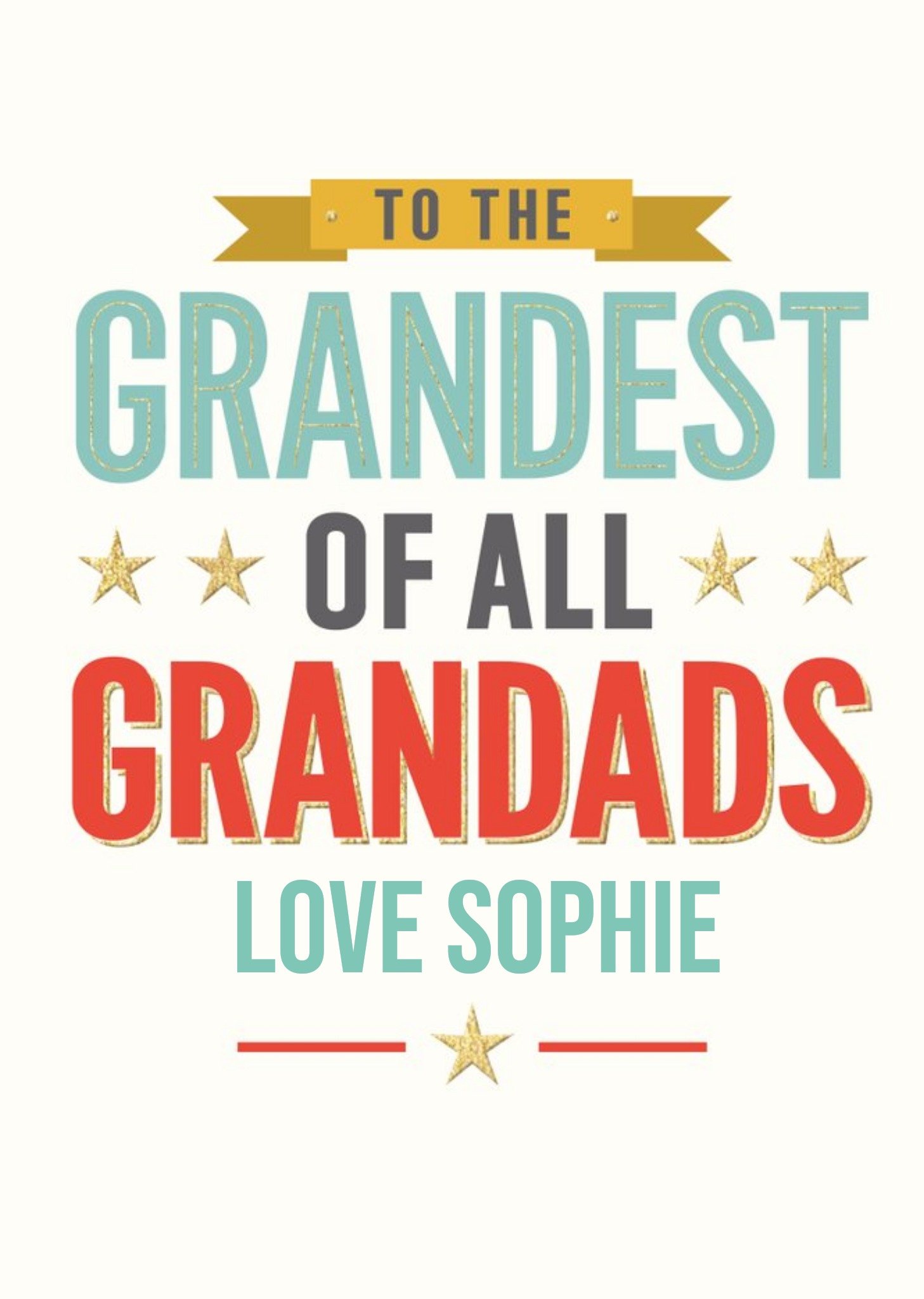 Birthday Card - Grandest Of All Grandads Ecard