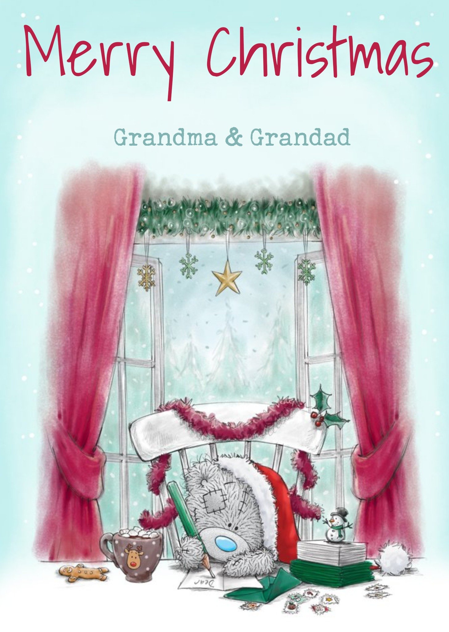 Me To You Tatty Teddy Grandma And Grandad Christmas Card Ecard