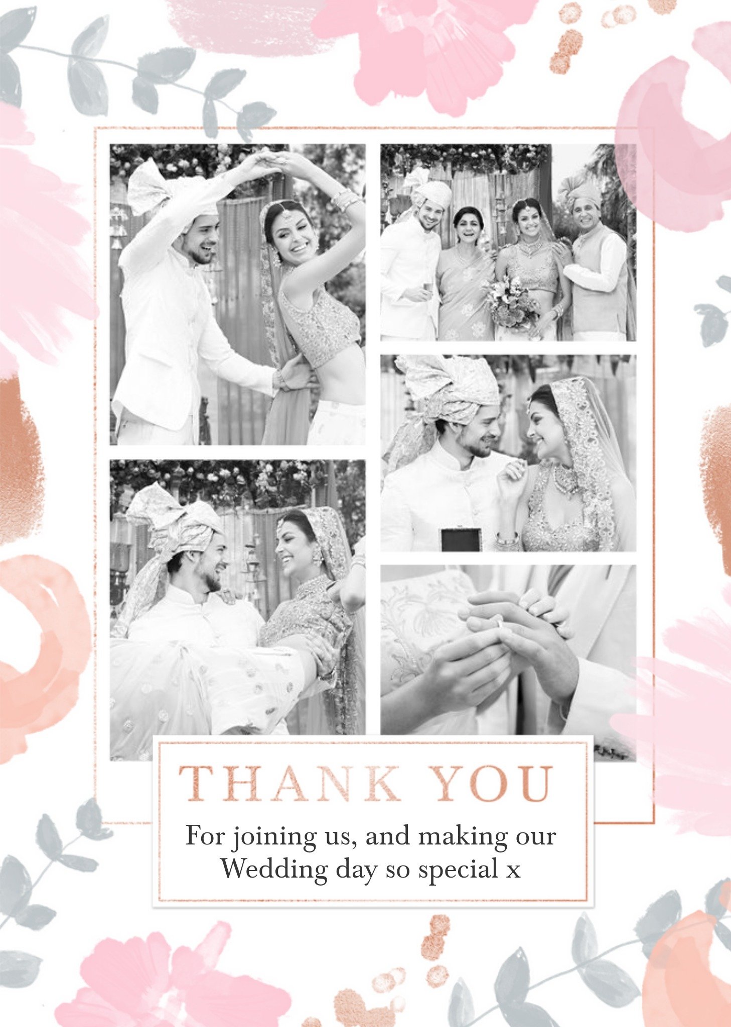Moonpig Wedding Card - Wedding Thank You - Photo Upload Ecard