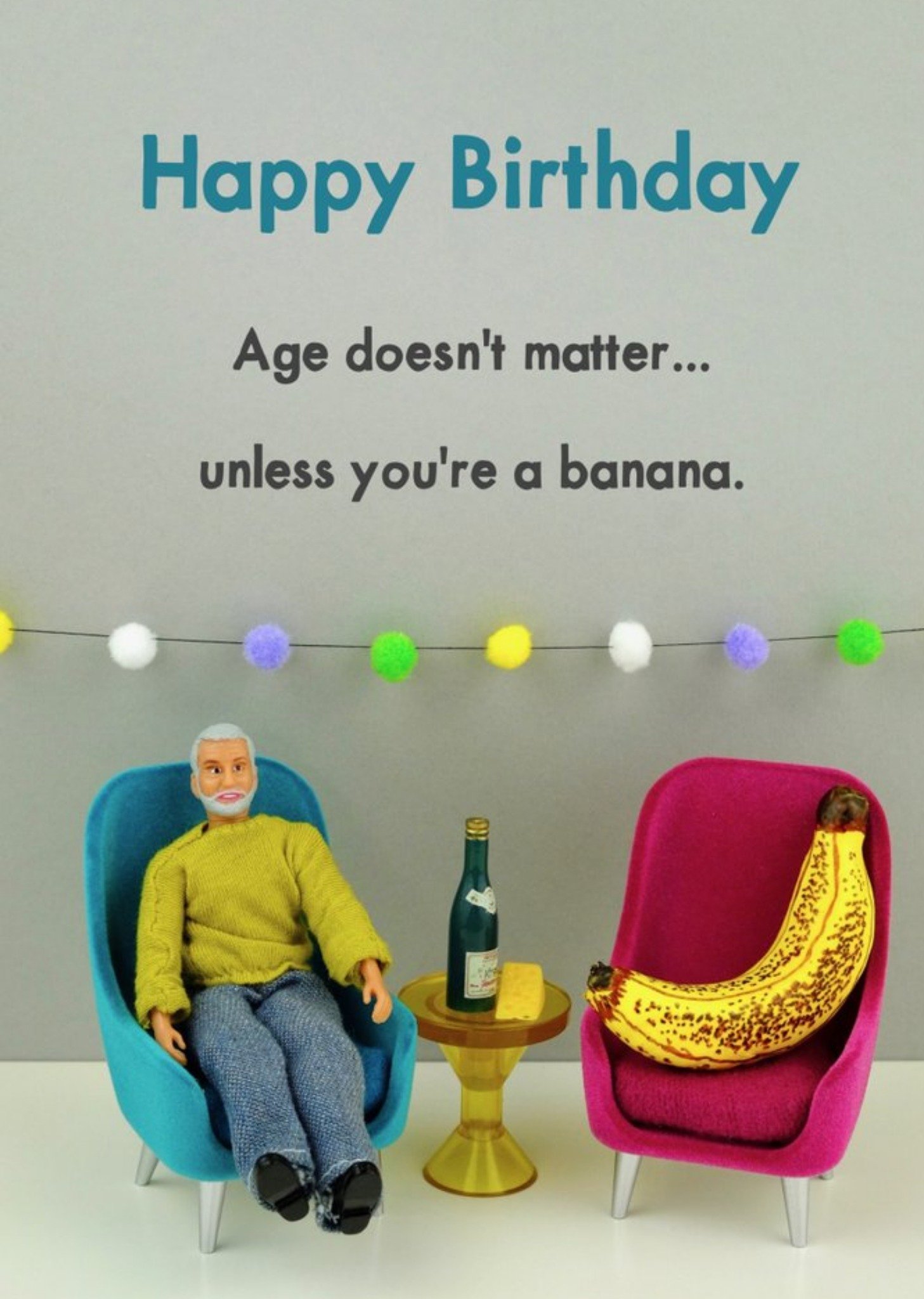 Bold And Bright Funny Age Doesnt Matter Unless You Are A Banana Card