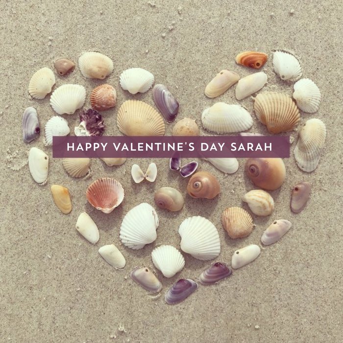 Heart Shaped Rocks Happy Personalised Happy Valentine's Day Card