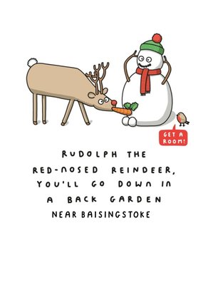 Mungo And Shoddy Rudolph The Red Nosed Reindeer Rude Christmas Card