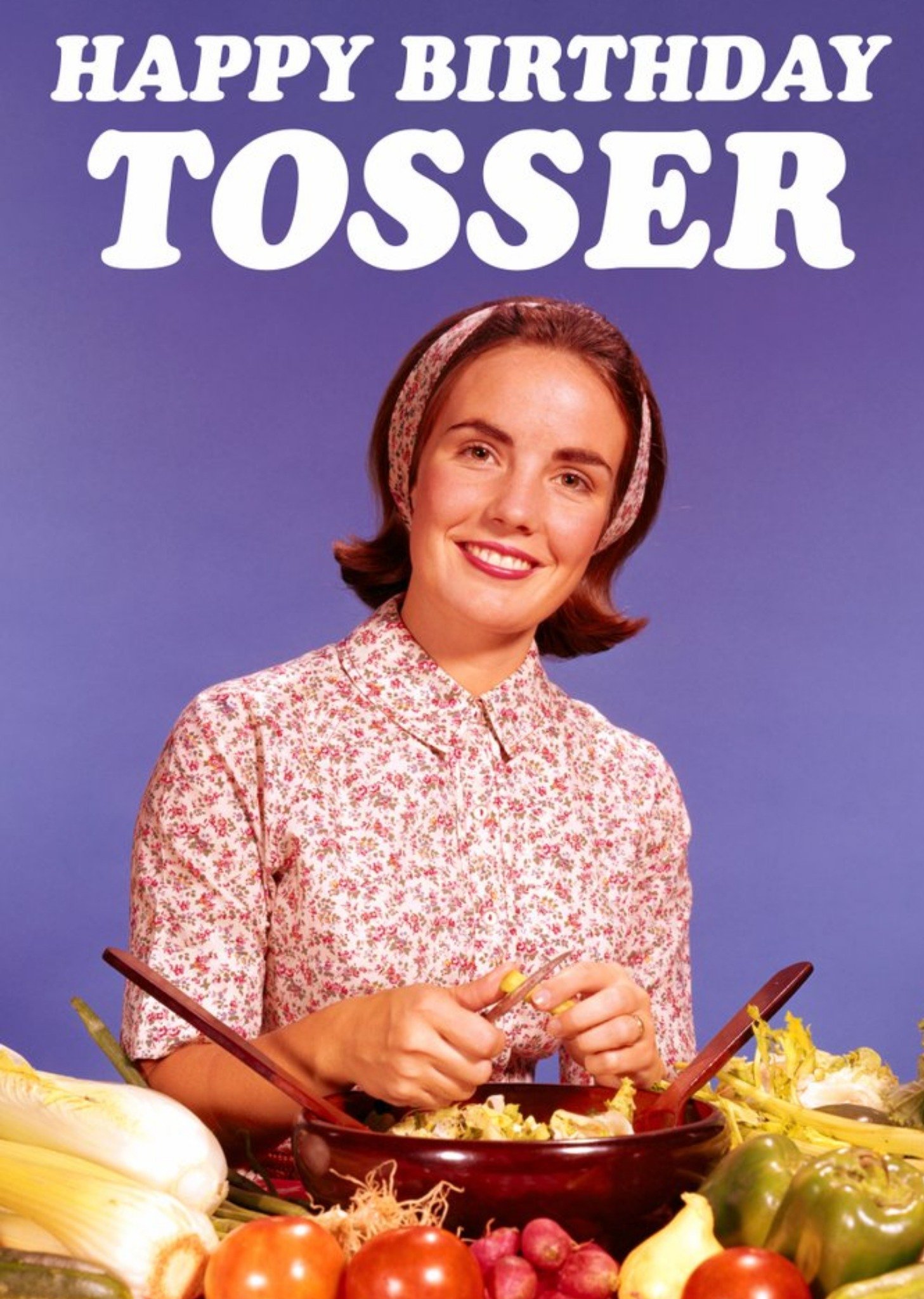 Tosser Funny Retro Birthday Card Ecard