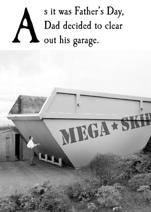 Personalised Mega Skip Father's Day Card