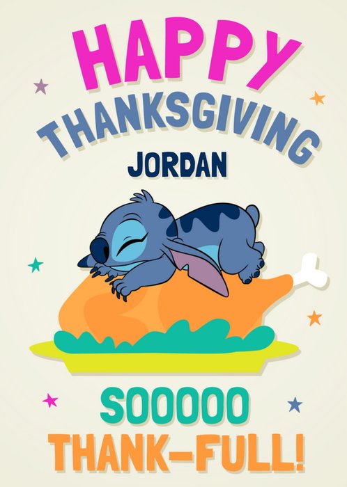 Disney Lilo And Stitch Thanksgiving Photo Upload Card | Moonpig