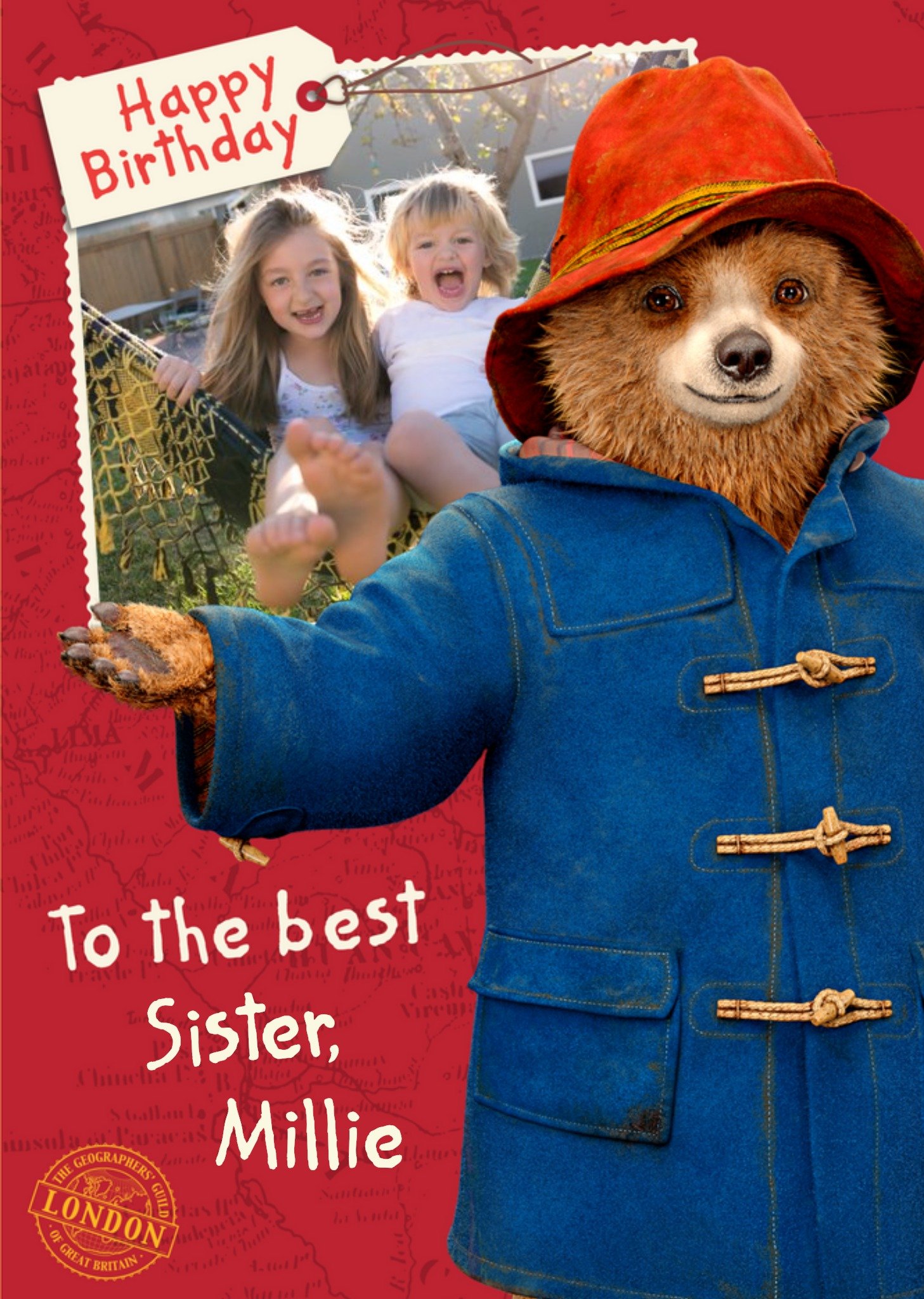Paddington Bear Paddington Birthday Sister Photo Upload Card Ecard