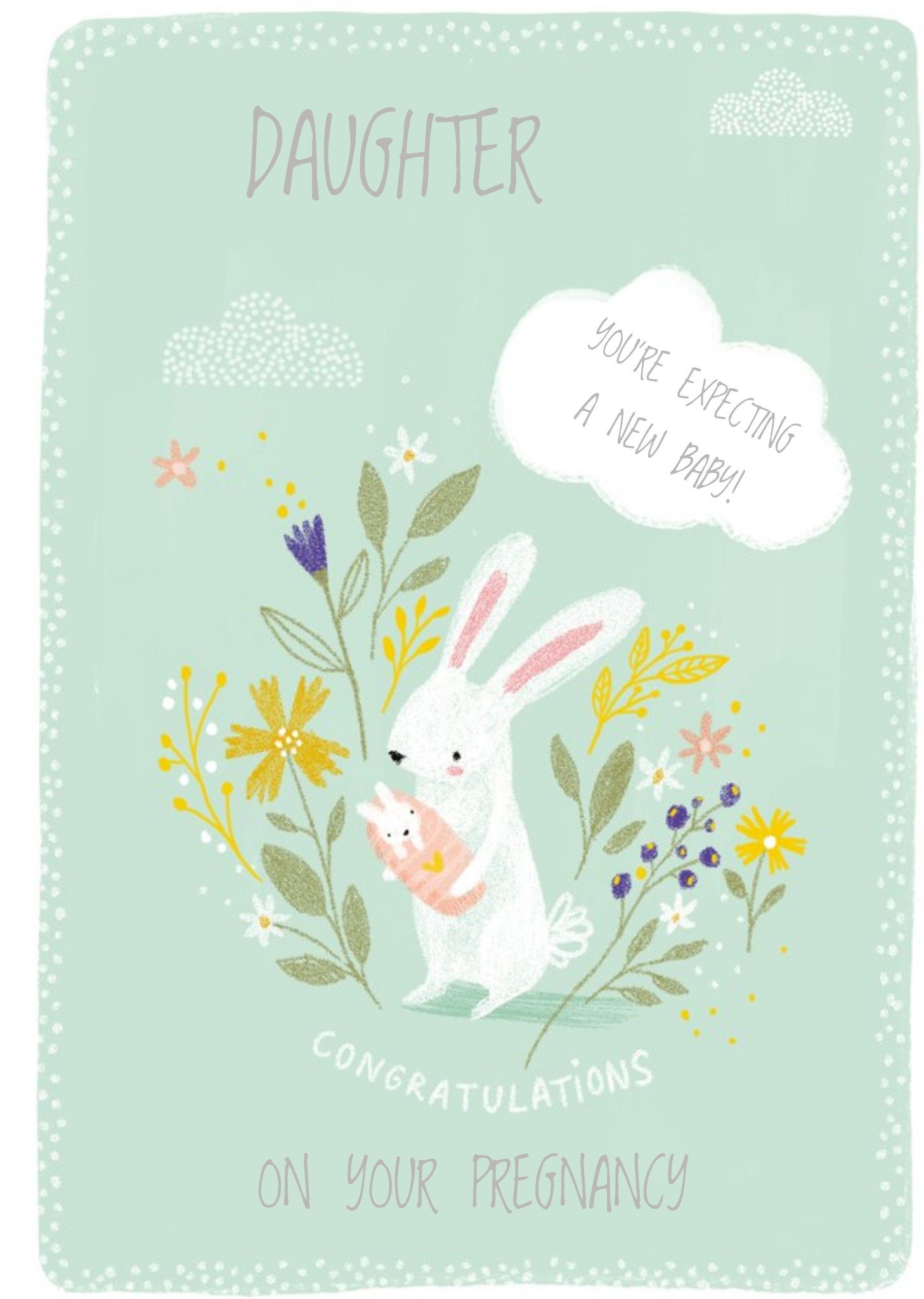 Ling Design Congratulations You're Expecting A Baby Pregnancy Card For Daughter