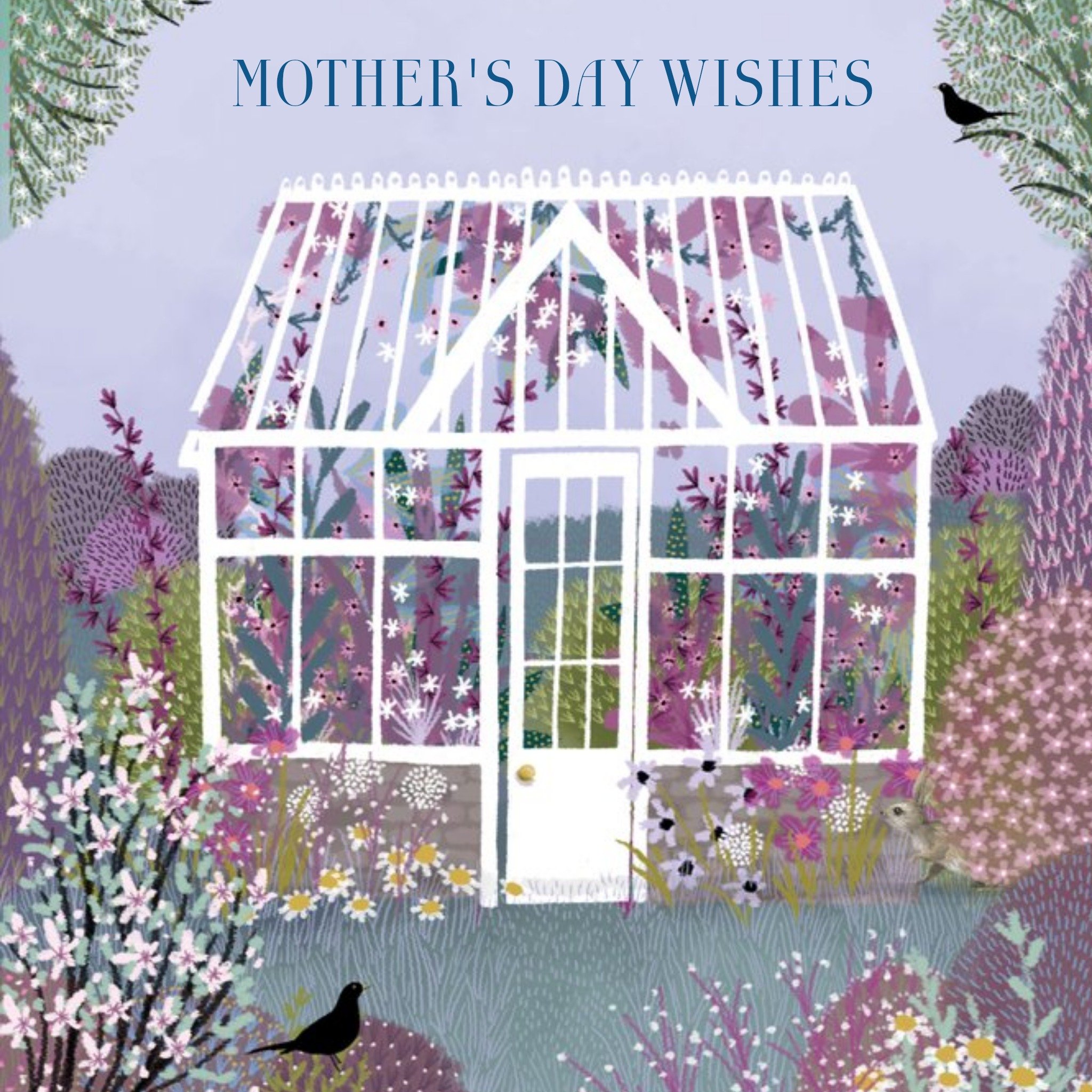 Moonpig Pigment Traditional Home Garden Illustration Mother's Day Card, Square