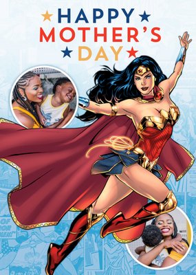 Wonder Woman Happy Mother's Day Photo Upload Card