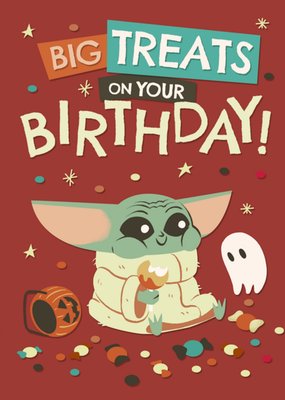 Star Wars The Mandalorian Big Treats On Your Birthday Card