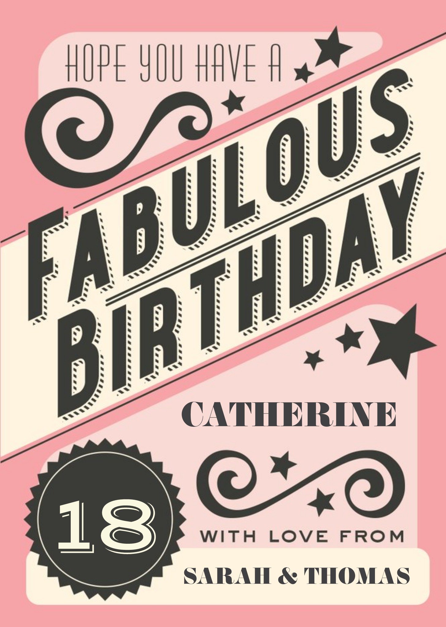 Hope You Have A Fabulous Birthday Personalised Card Ecard