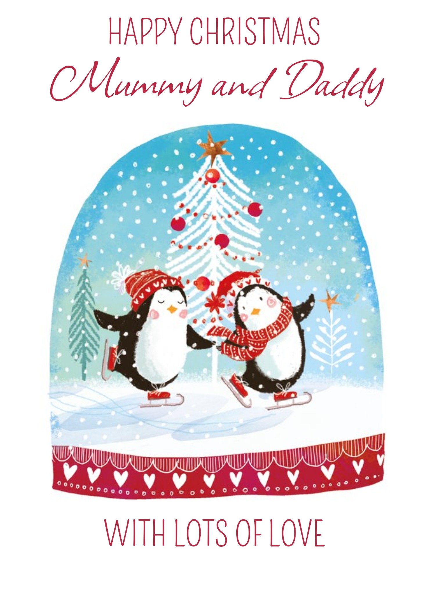 Ling Design Snow Globe Happy Christmas To Mummy And Daddy Ecard