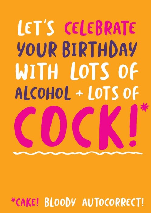 Banter! Funny Typographic Naughty Birthday Card