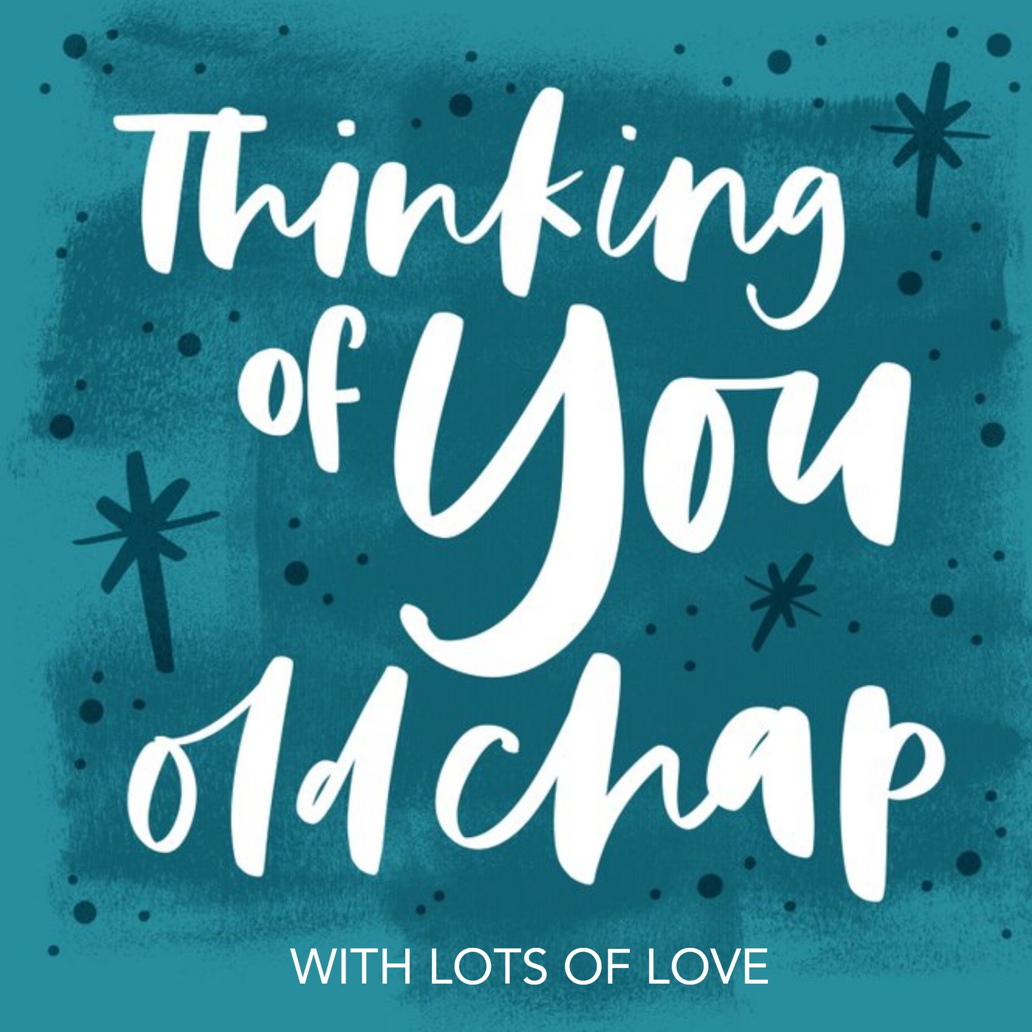 Moonpig Modern Typographic Thinking Of You Old Chap Sympathy Card, Large