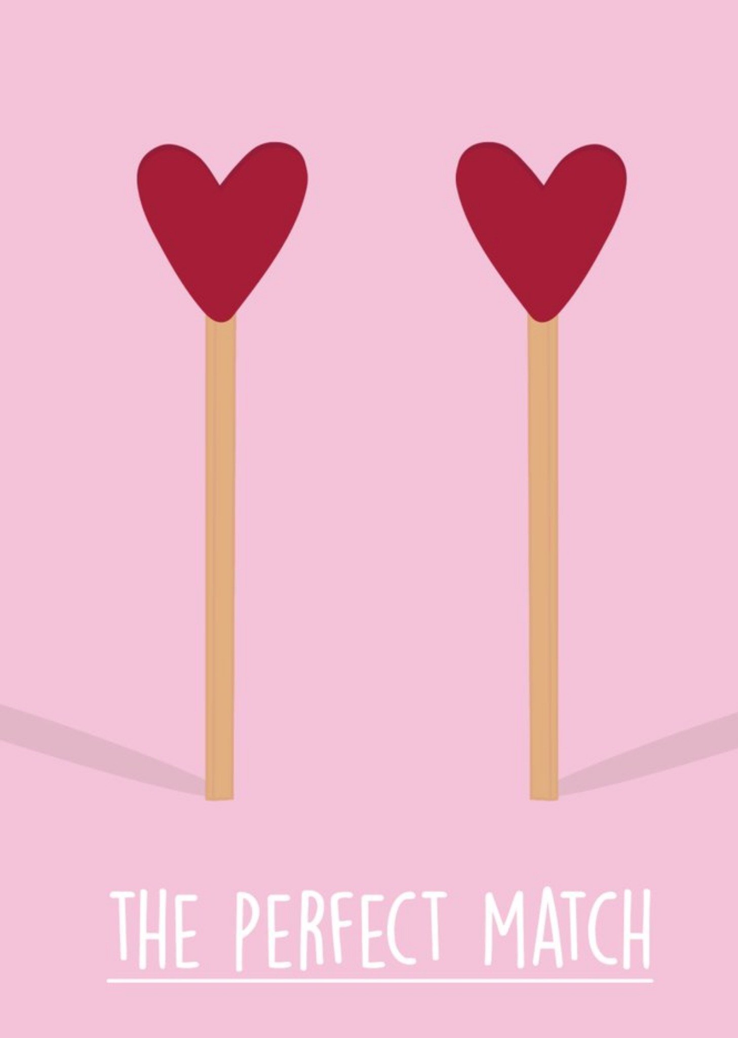 Rumble Cards The Perfect Match Heart Matchsticks Valentines Day Card