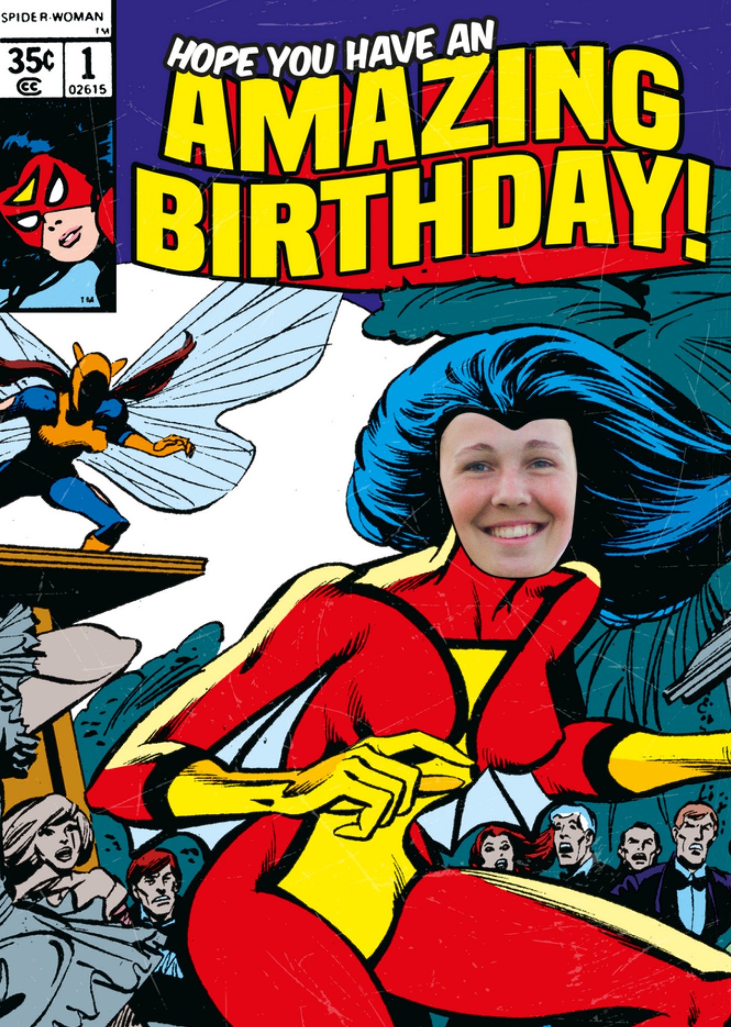 Marvel Hope You Have An Amazing Birthday Face Upload Card Ecard