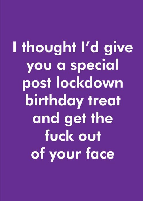 Objectables Lockdown Treat Funny Card
