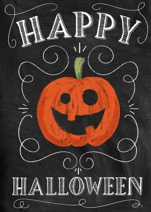 Smiling Jack-O-Lantern Halloween Card