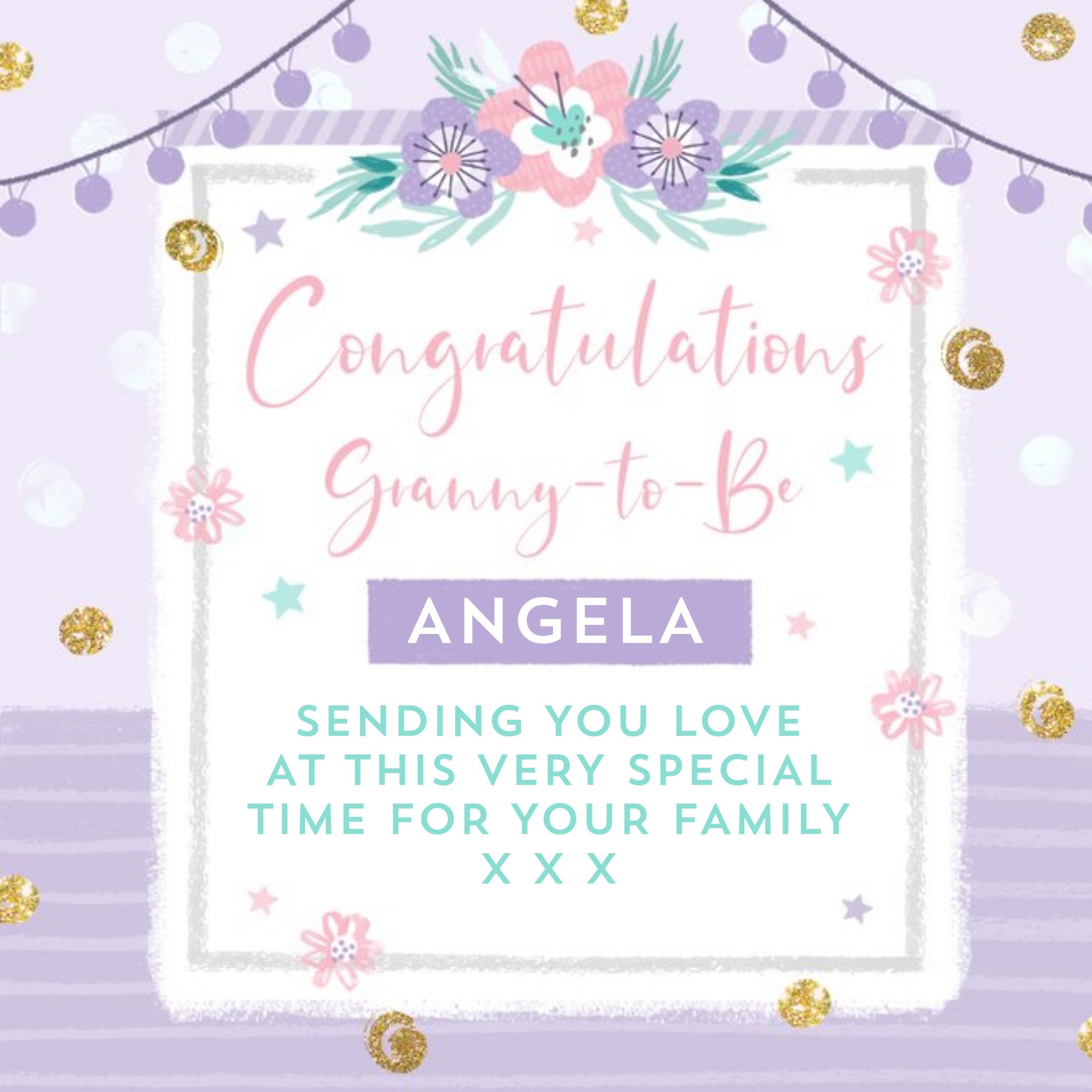 Moonpig Granny-To-Be Congratulations Card, Square
