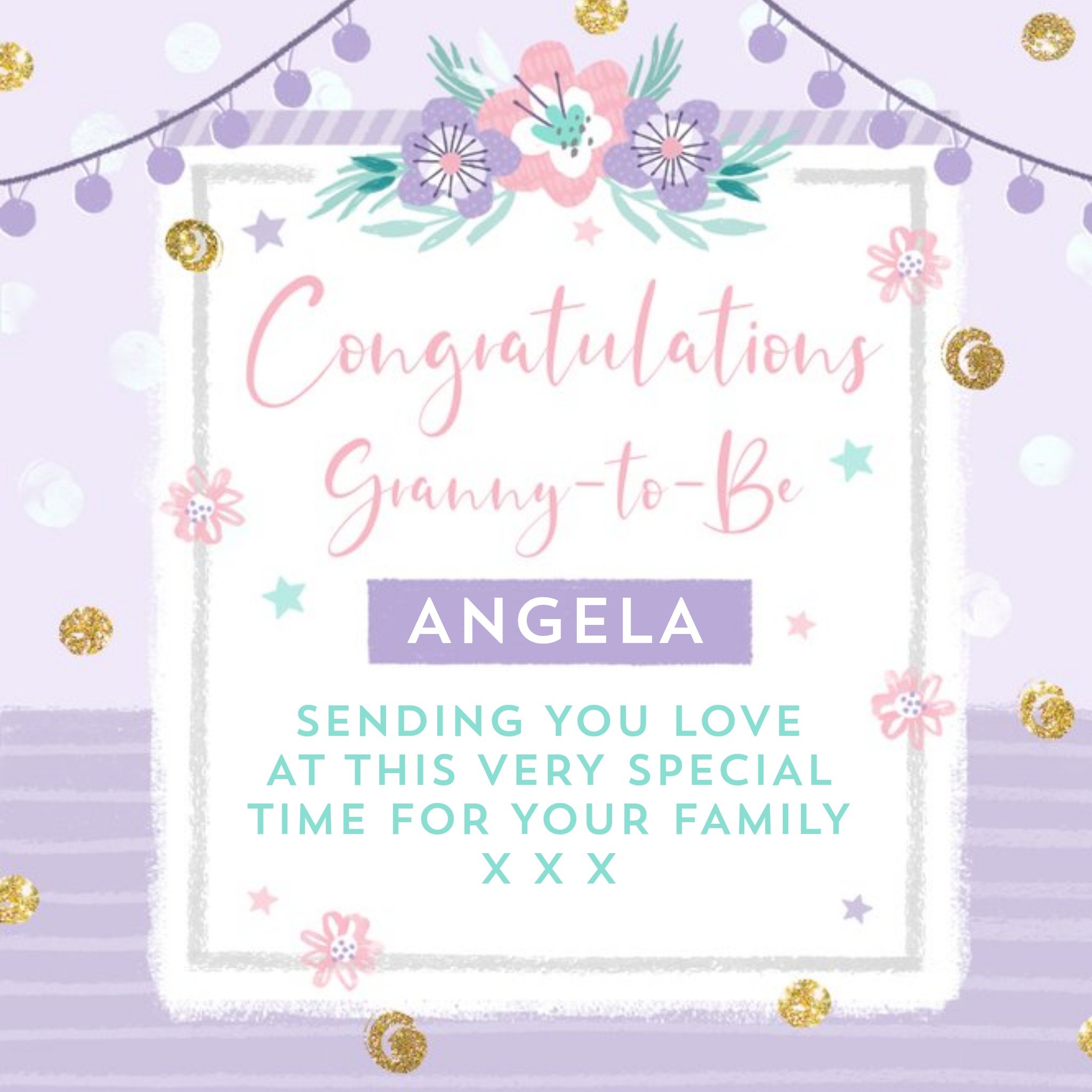 Granny-To-Be Congratulations Card, Square