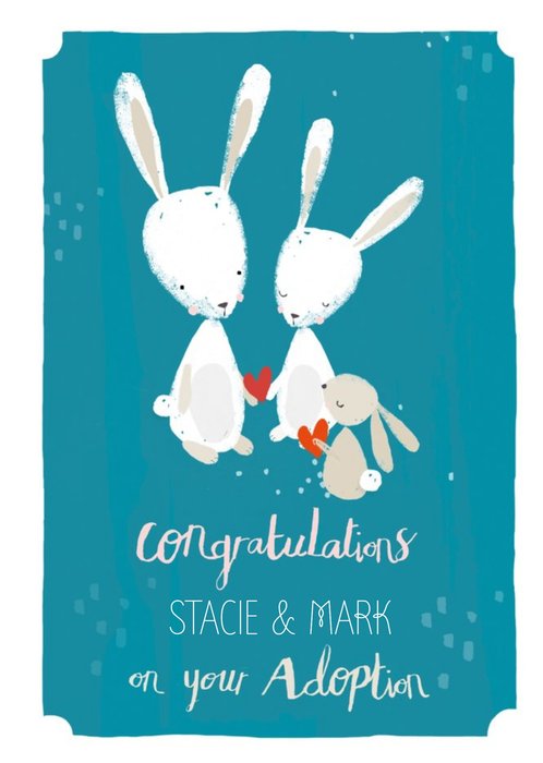 Hotchpotch Illustrated Congratulations Animal Cute Adoption Rabbit Card