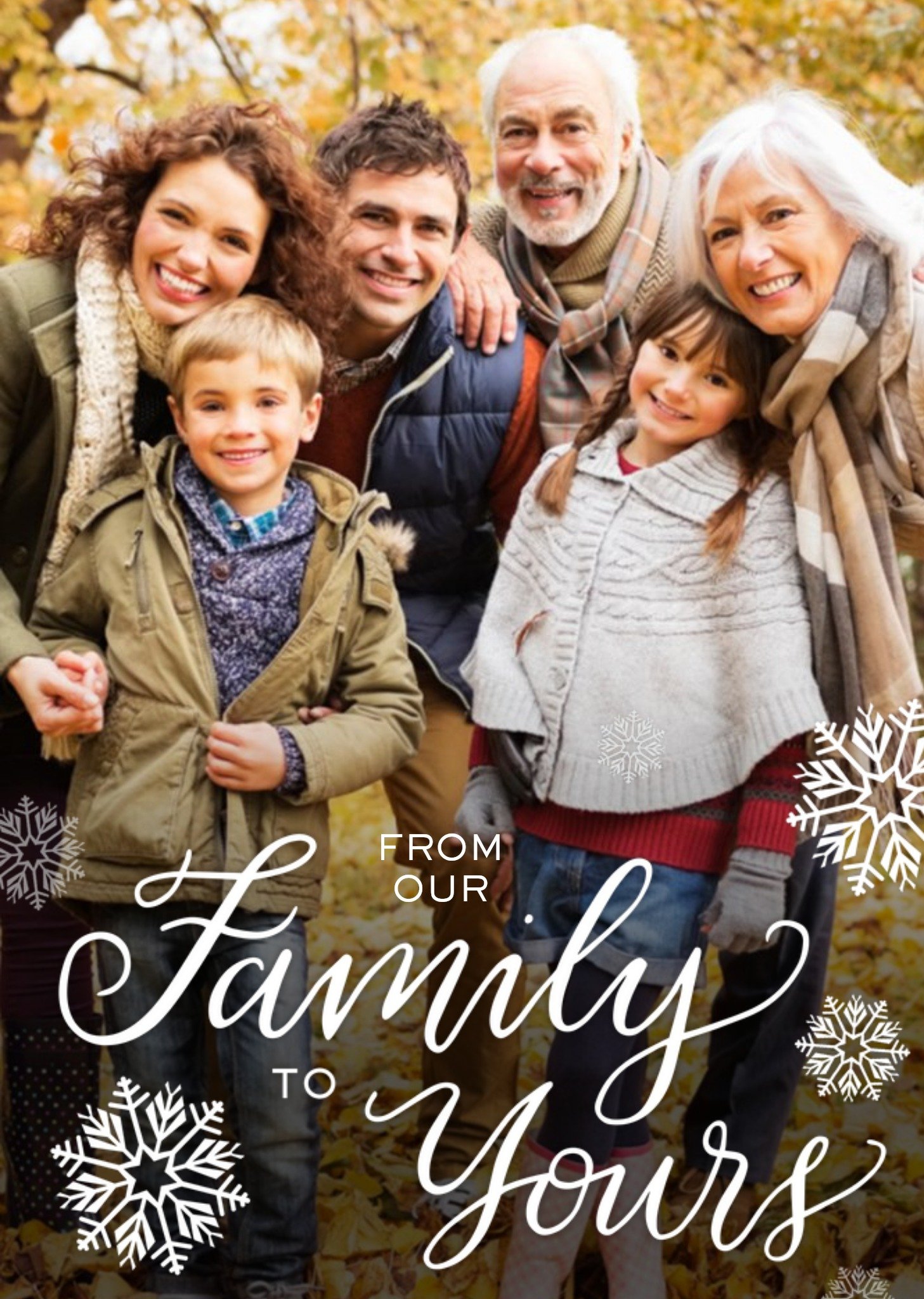 From Our Family To Yours Personalised Photo Upload Merry Christmas Card Ecard