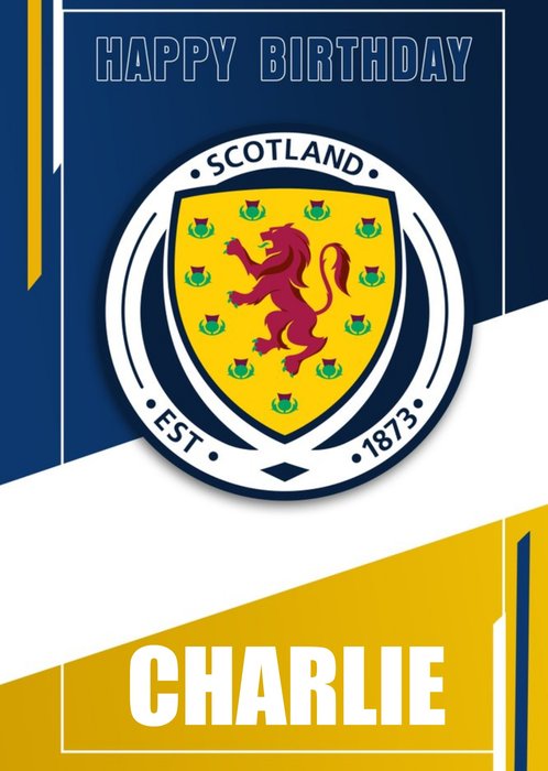 Scotland FC Bright Graphic Scotland FC Logo Birthday Card