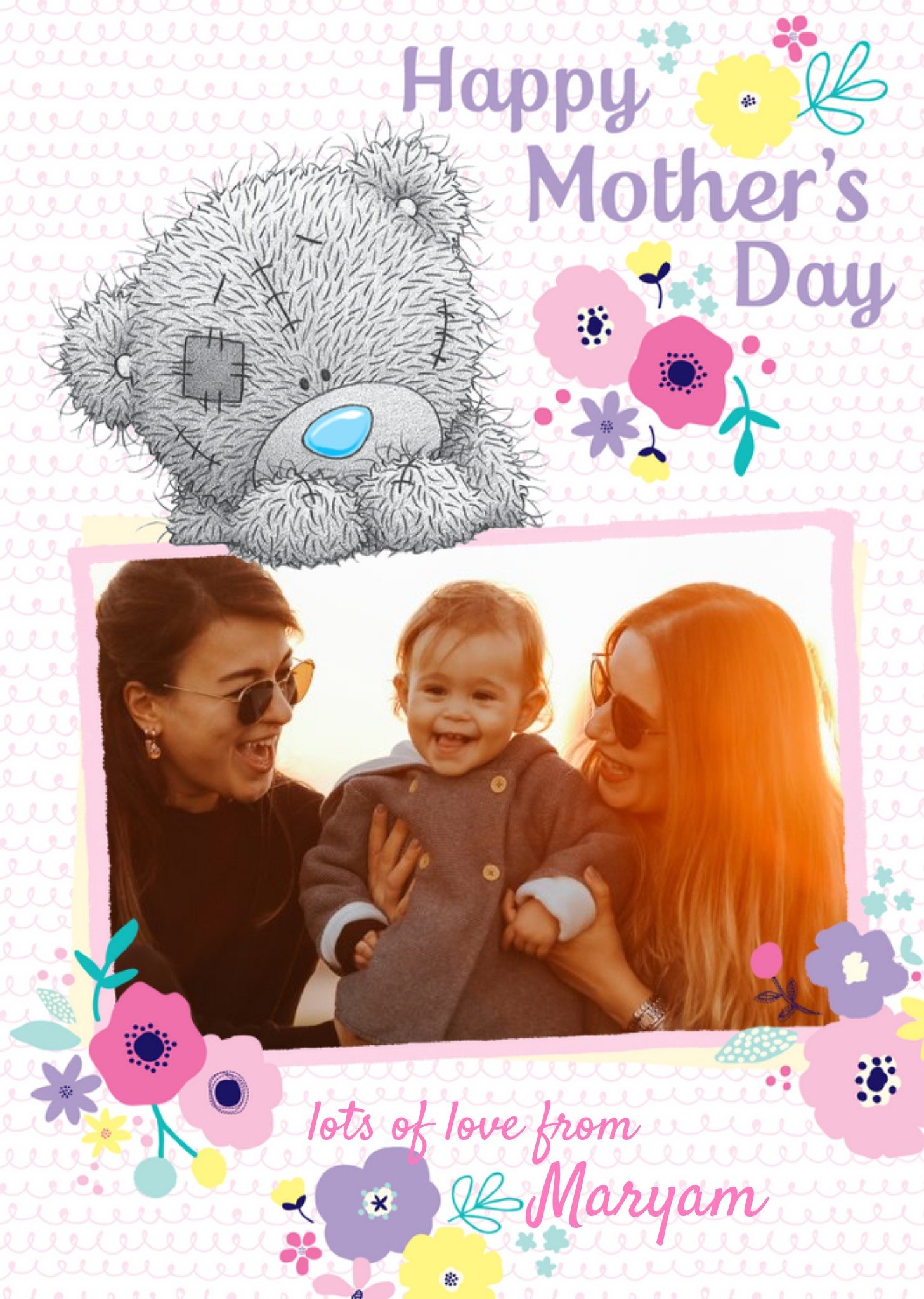 Me To You Mother's Day Card Tatty Teddy Photo Upload Card