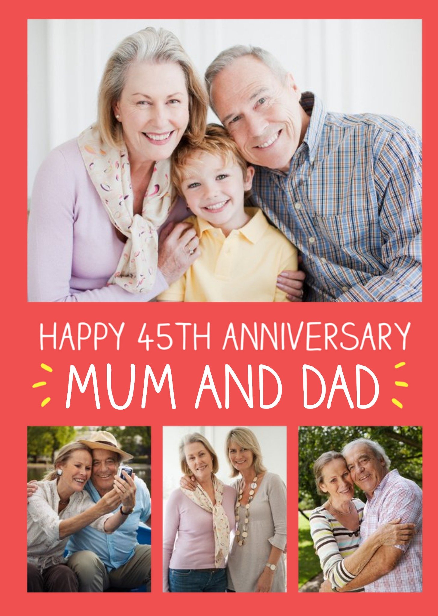 Happy Jackson Happy 45th Anniversary Mum & Dad Photo Upload Ecard