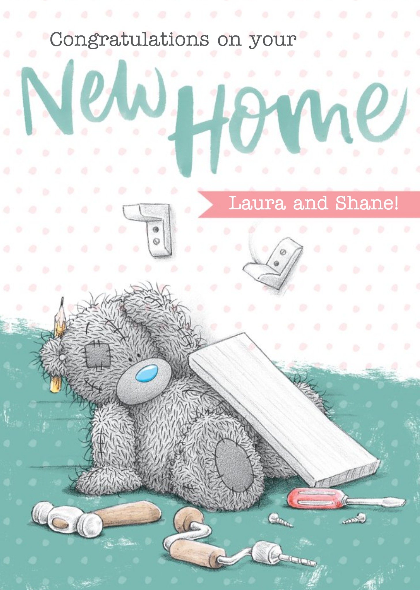 Me To You Tatty Teddy Diy New Home Personalised Card Ecard