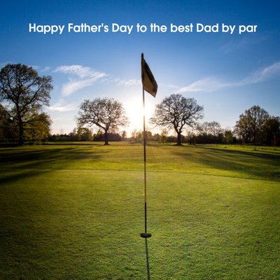 Best Dad By Par Funny Golf Card