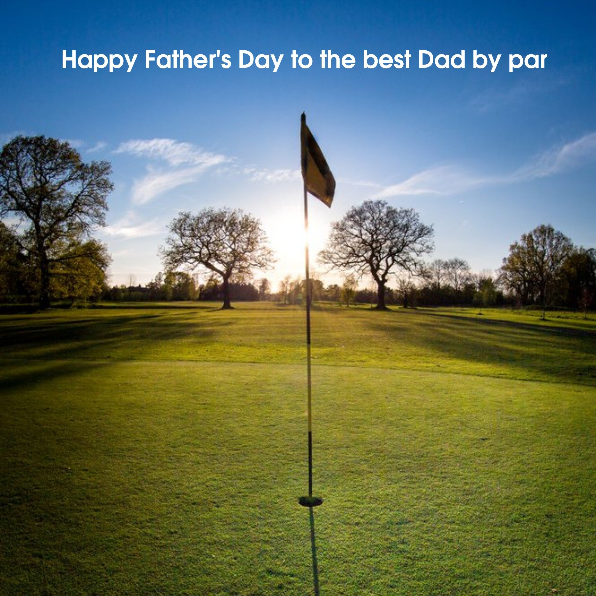 Best Dad By Par Funny Golf Card, Square