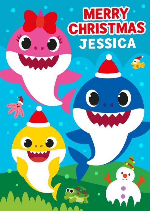 Baby Shark Merry Christmas card