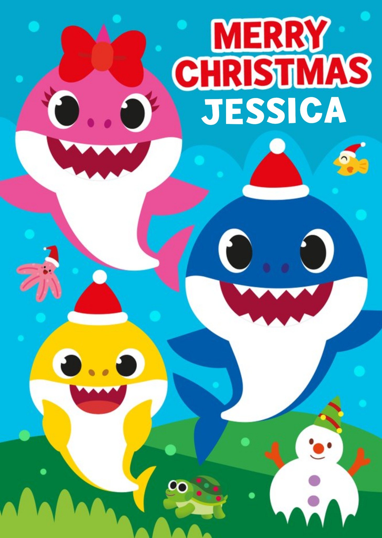 Baby Shark Merry Christmas Card