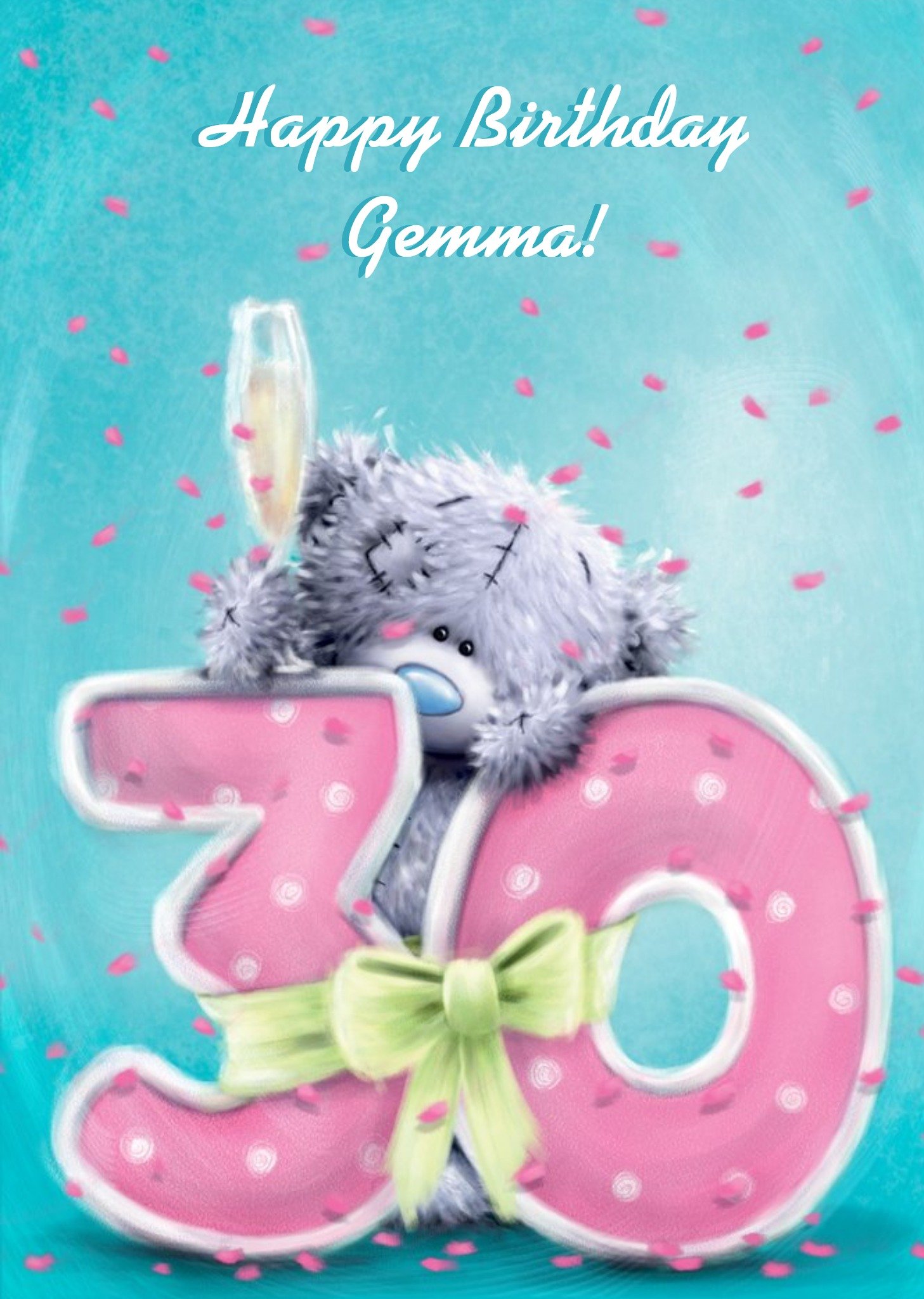 Me To You Tatty Teddy Cute Big Numbers 30th Birthday Card Ecard