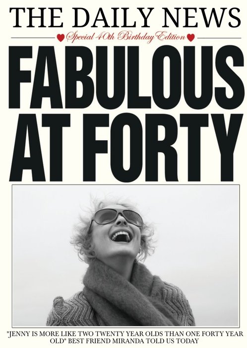 Fabulous At Forty Birthday Card