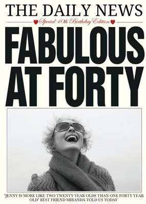 Fabulous At Forty Birthday Card