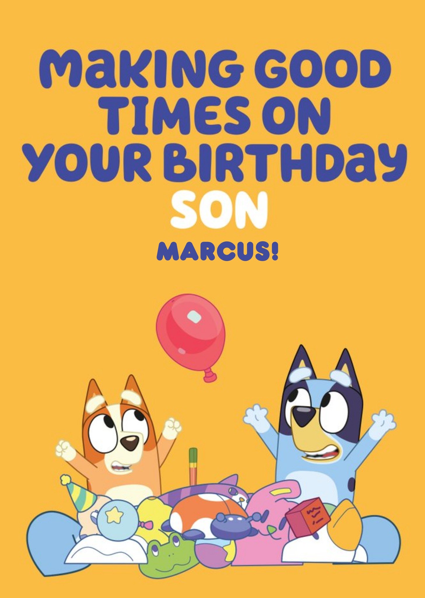 Bbc Bluey And Bingo Making Good Times Birthday Card