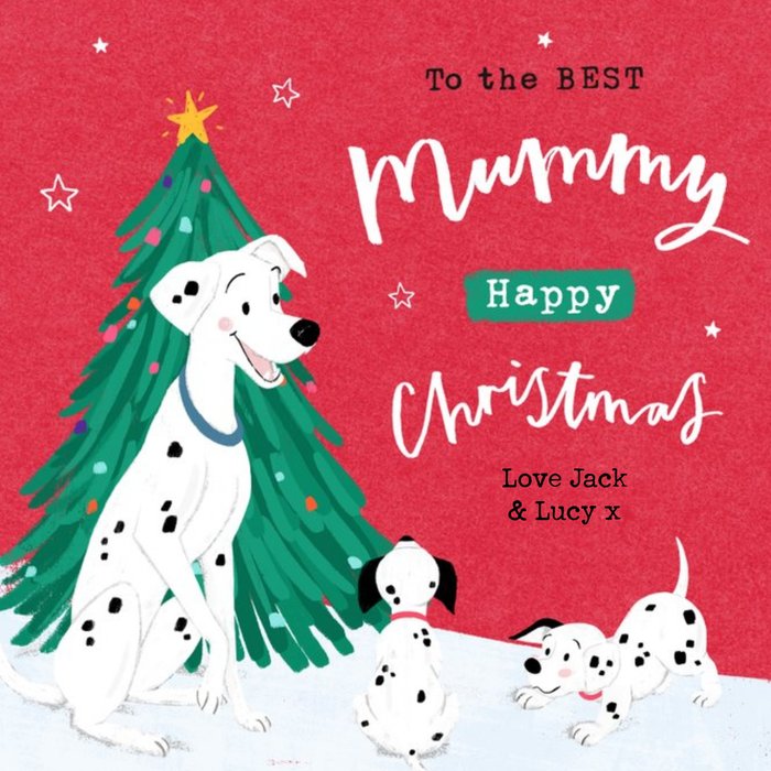 Disney 101 Dalmatians Best Mummy Christmas Card