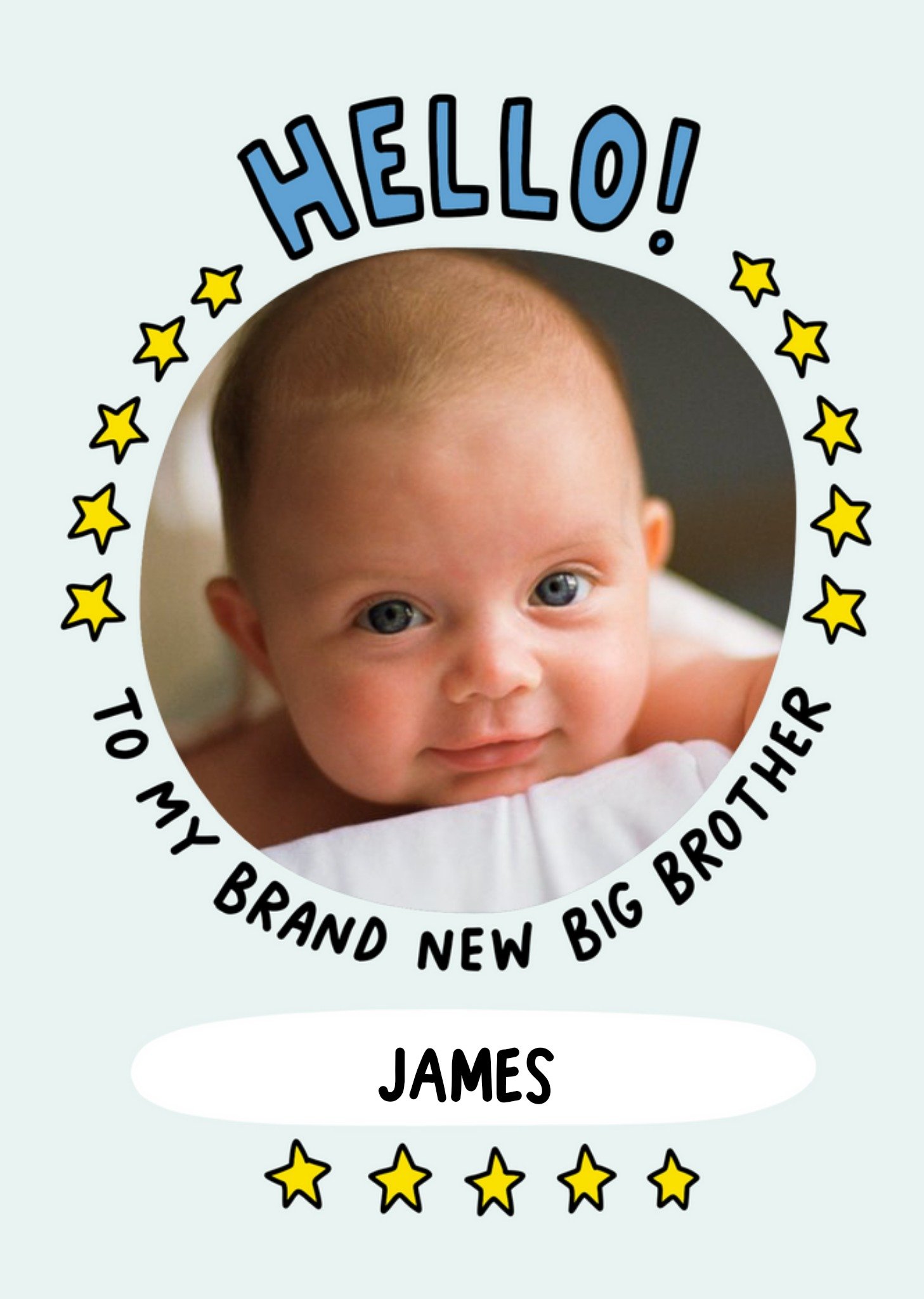 Angela Chick Stars Brother New Baby Card Ecard