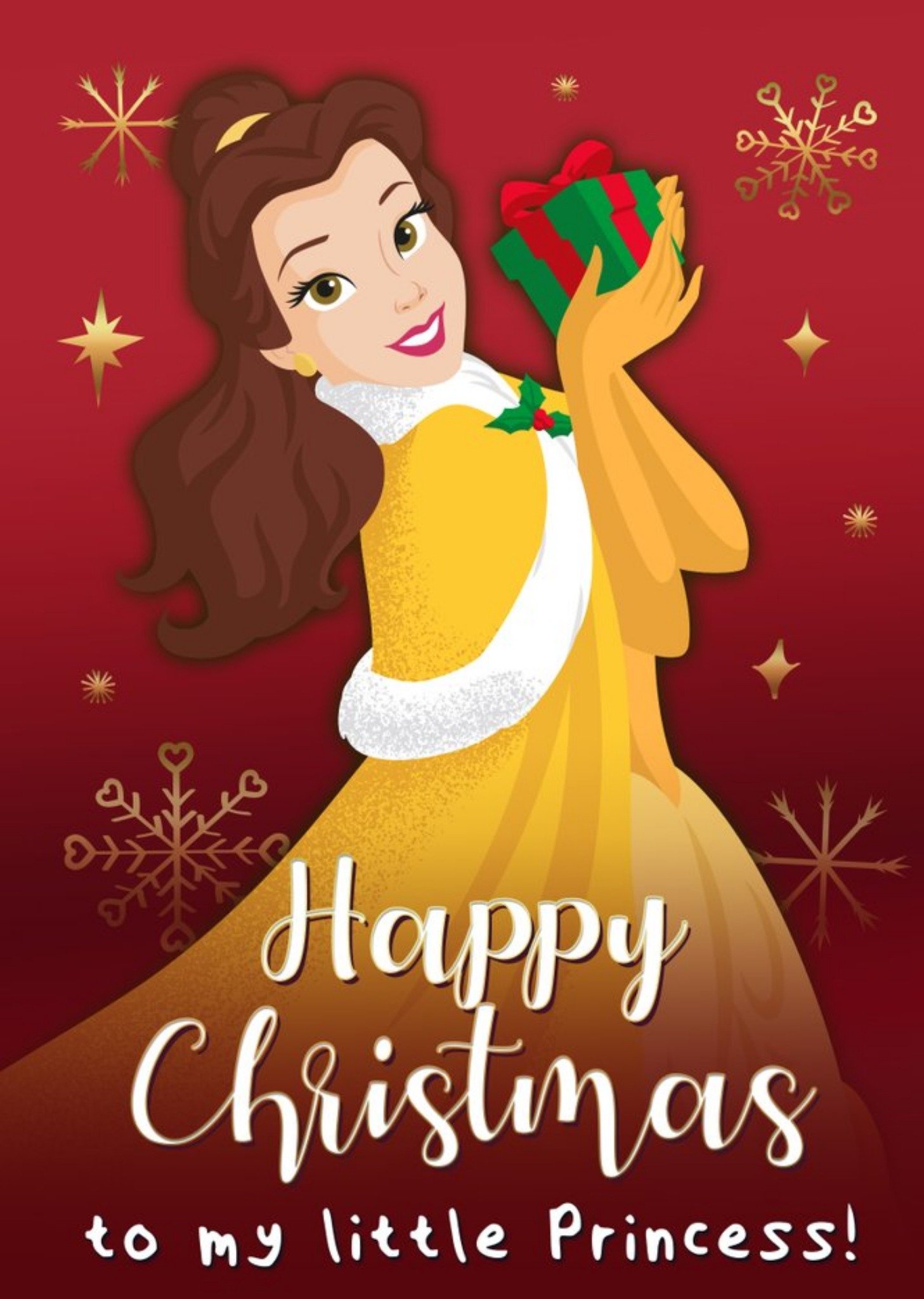 Disney Belle Little Princess Christmas Card Ecard
