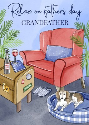 Traditional Relax On Father's Day Card For Your Grandfather