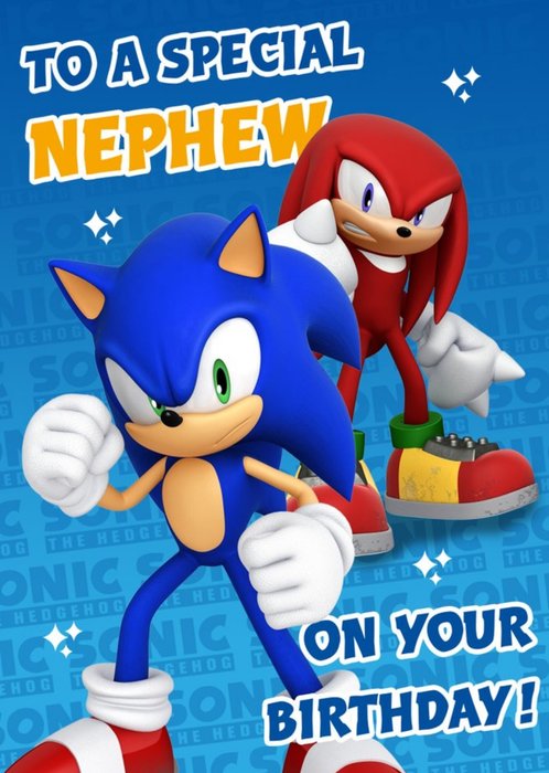 Sega Sonic Kids To A Special Nephew On Your Birthday Card