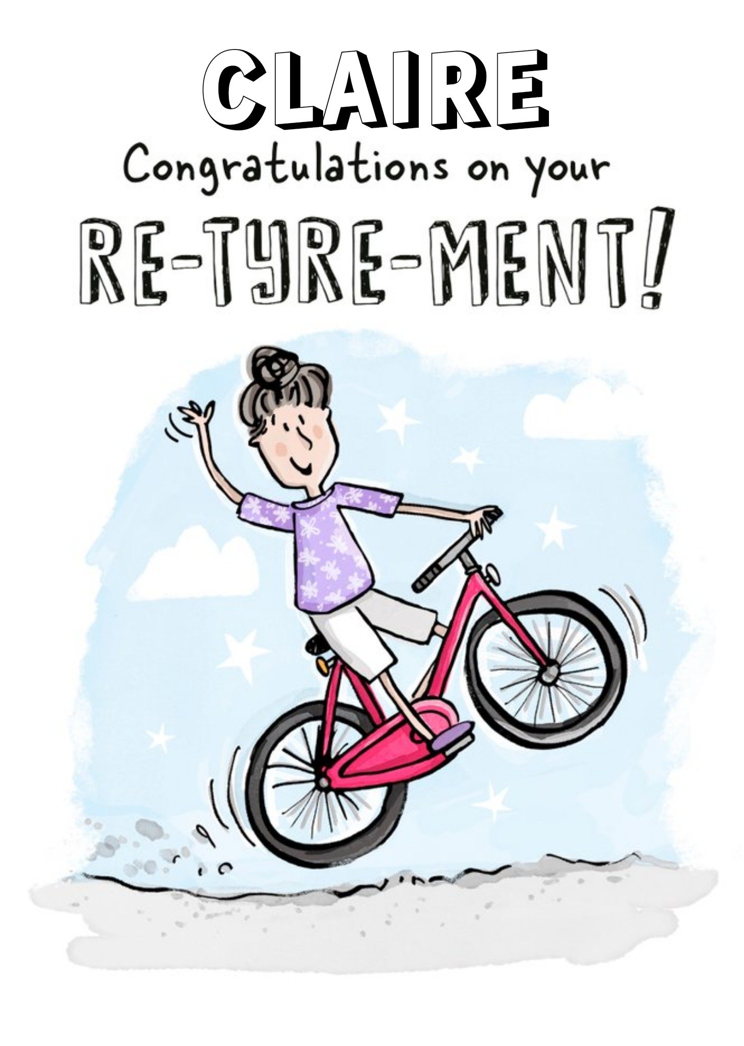 Good Sport Illustrated Bike Re-Tyre-Ment Card Ecard