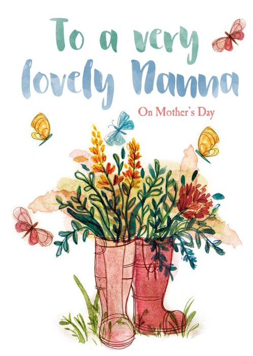 To a very lovely Nanna on Mother's Day - Mother's Day Card