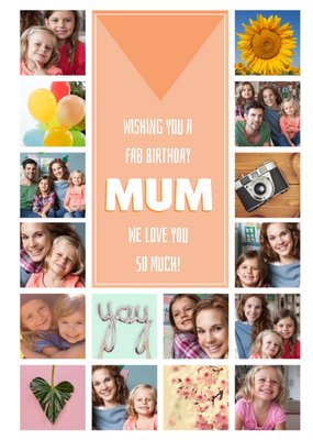 Birthday Card - Photo Upload Card - Mum